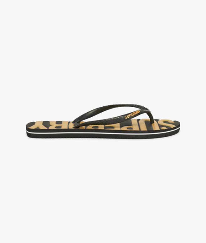 Vegan Vintage Teenslippers Zwart Grootte: 7-8 afbeelding
