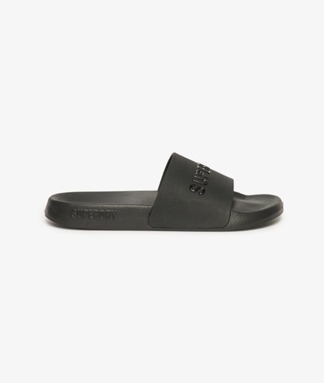 Superdry Code Logo Badslippers Zwart