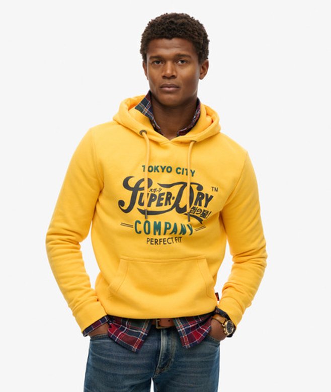 Superdry Perfect Fit Script Hoodie Goud