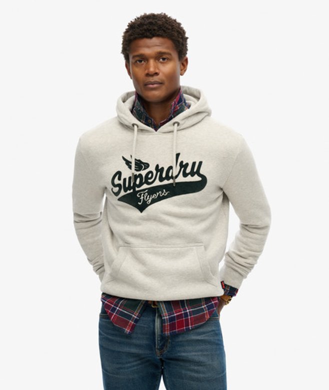 Men's Flyers Hoodie mit Schriftzug / - Größe: L - Superdry - Modalova