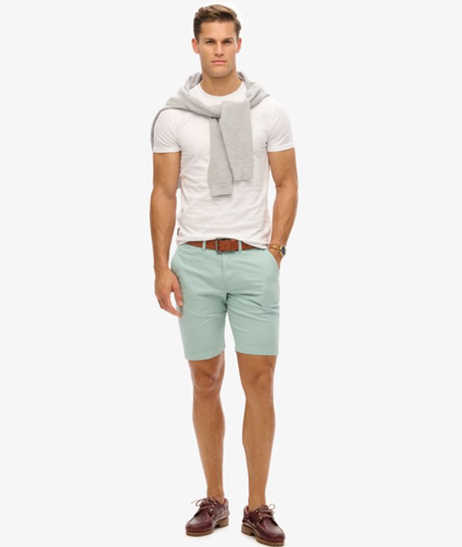 Vintage Chinoshort Groen Grootte: 30 afbeelding