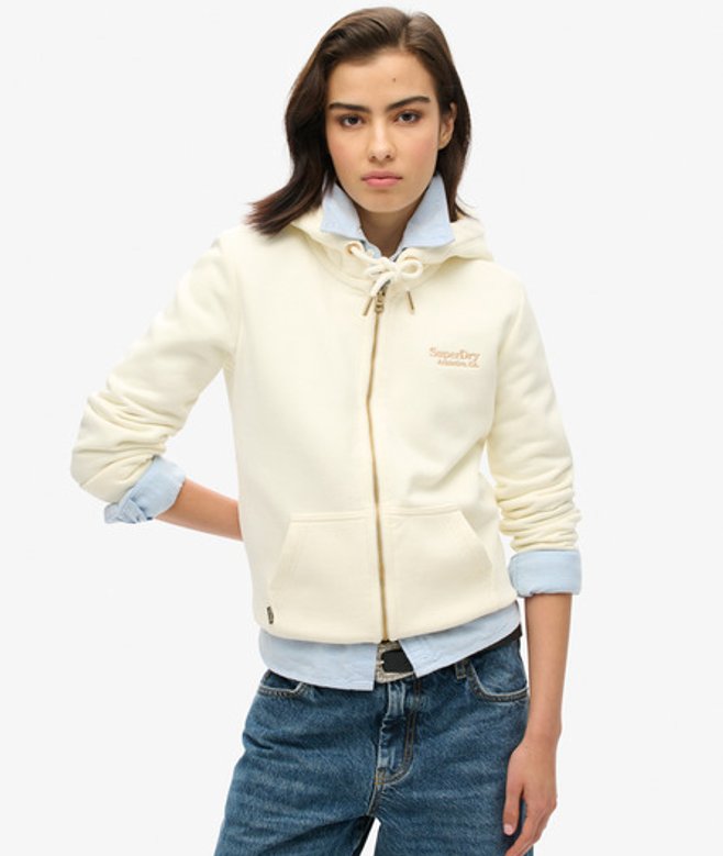 Essential Logo Hoodie met Rits