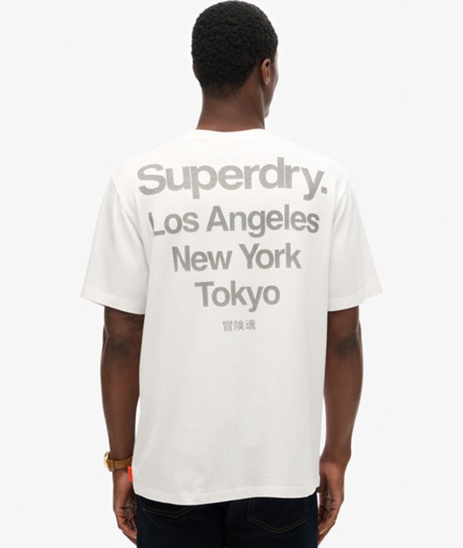 Men's Core City T-shirt mit Logo - Größe: L - Superdry - Modalova