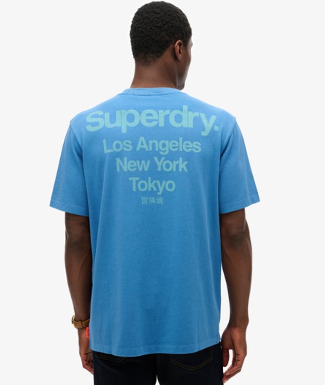 Core Logo City T-shirt Blauw Grootte: S afbeelding