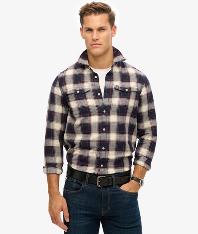 Herren The Merchant Store - Karohemd aus Leinen - Größe: S - Superdry - Modalova
