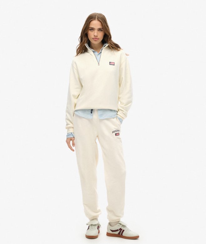 Superdry Athletic Essential Boyfriend Joggingbroek White