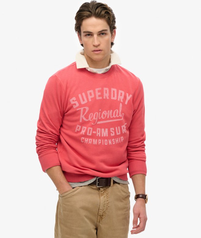 Lo-fi Outdoors Relaxed Sweatshirt met Ronde Hals Rood Grootte: XL afbeelding