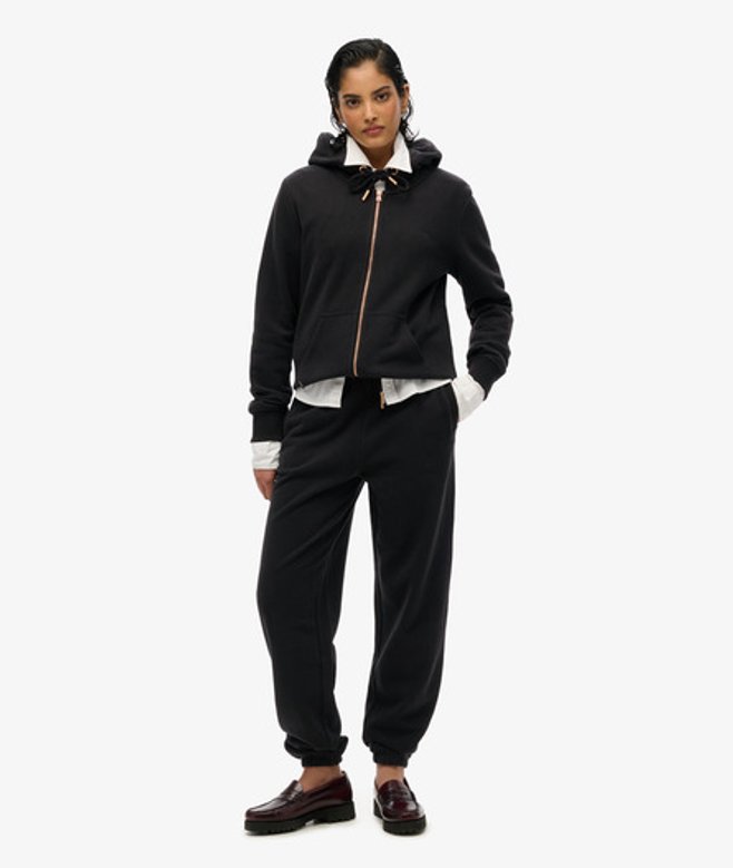 Superdry Athletic Essentials Joggingbroek met Logo Black