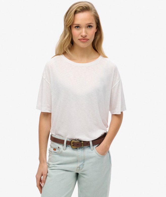 Studios T-shirt met Verlaagde Schouders Wit Grootte: 44 afbeelding