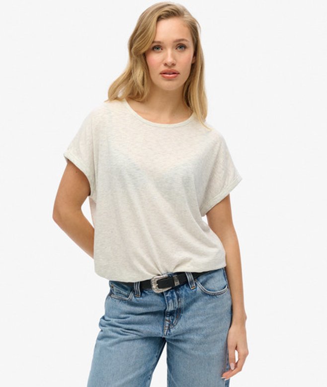 Women's Studios Loose T-shirt / Starlight Marl - Size: 10 - Superdry - Modalova