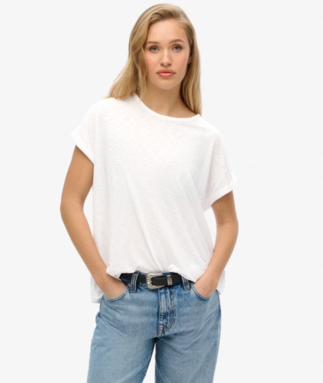 Studios T-shirt met Losse Pasvorm White Grootte: 40 afbeelding