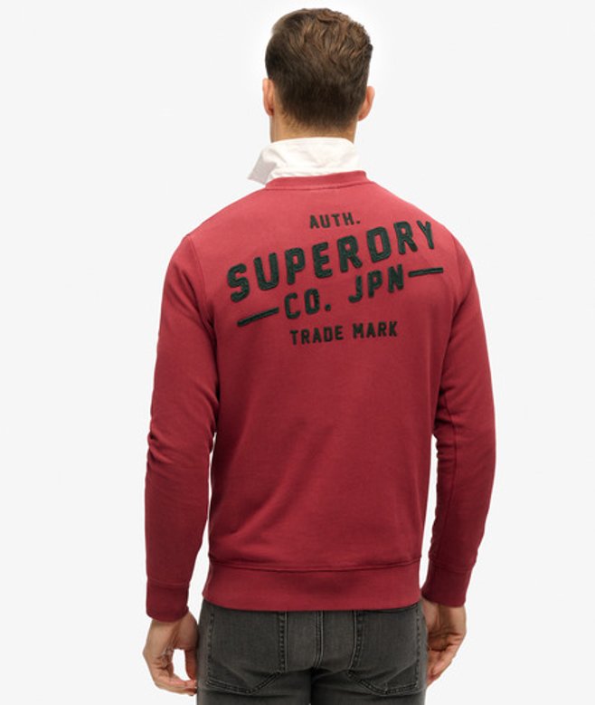 Men's Workwear Applique Sweatshirt / Bordeaux - Size: S - Superdry - Modalova