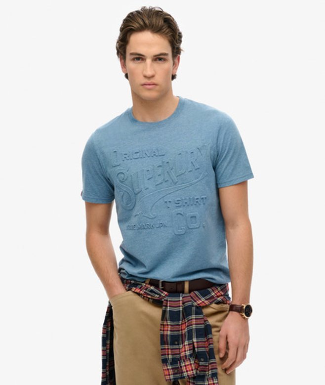 Herren Lässiges Workwear T-shirt mit Prägung - Größe: Xxl - Superdry - Modalova