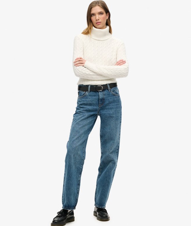 Damen Jeans aus Bio-baumwolle mit Mittlerer Leibhöhe - Größe: 32/30 - Superdry - Modalova