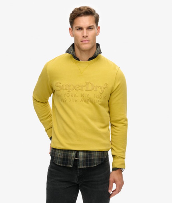 Tonal Venue Sweatshirt met Logo Geel Grootte: M
