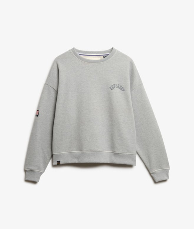 Superdry Women's Athletic Essentials Relaxed Printed Sweatshirt Grey / Grey Marl