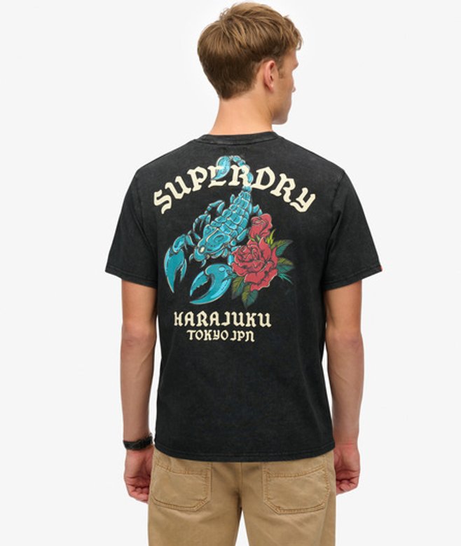 Herren Neo Trad Locker Geschnittenes T-shirt mit Tattoo-grafik - Größe: Xxl - Superdry - Modalova