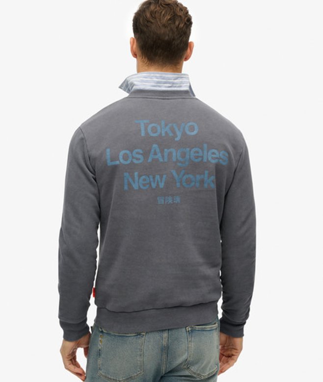 Core City Sweatshirt met Ronde Hals en Logo Grijs Grootte: XL afbeelding