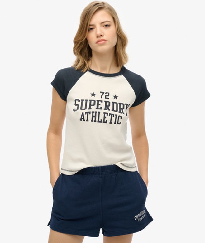 Damen Athletic Essentials Raglan-t-shirt mit Flügelärmeln - Größe: 42 - Superdry - Modalova