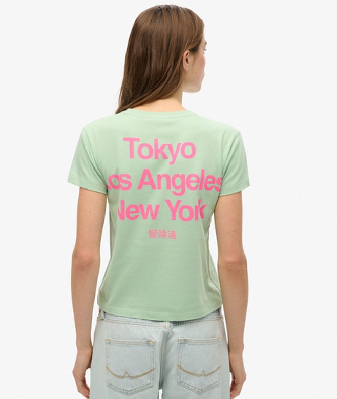 Damen Figurbetontes Core City T-shirt mit Logo - Größe: 40 - Superdry - Modalova