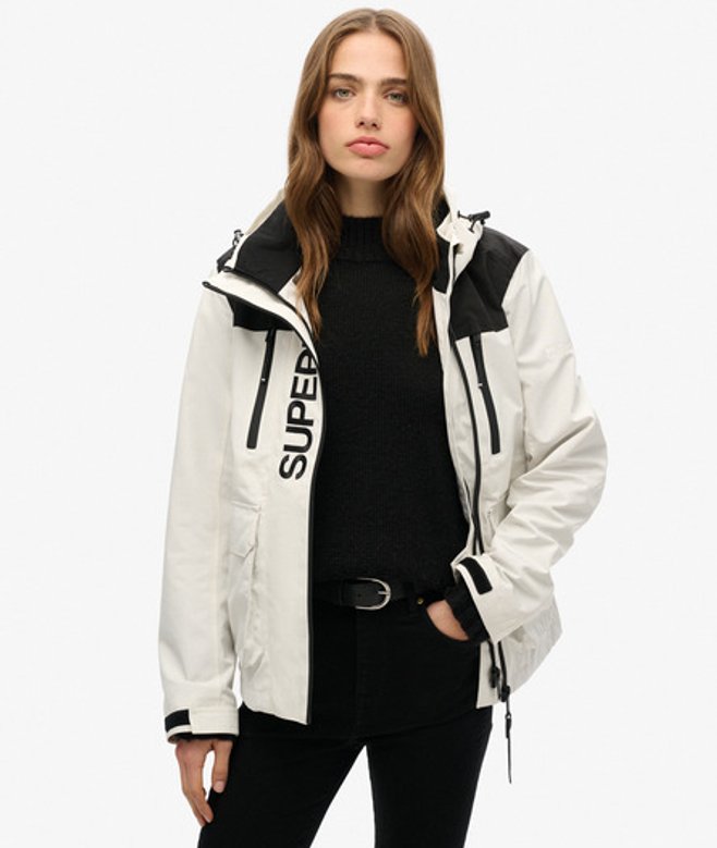 Ultimate Windbreaker met Kleurvlakken Wit Grootte: 44 afbeelding