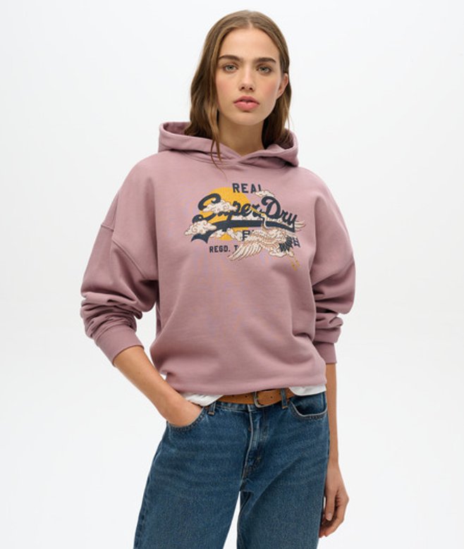 Damen Lässiges Tokyo Vintage Logo Hoodie - Größe: 40 - Superdry - Modalova