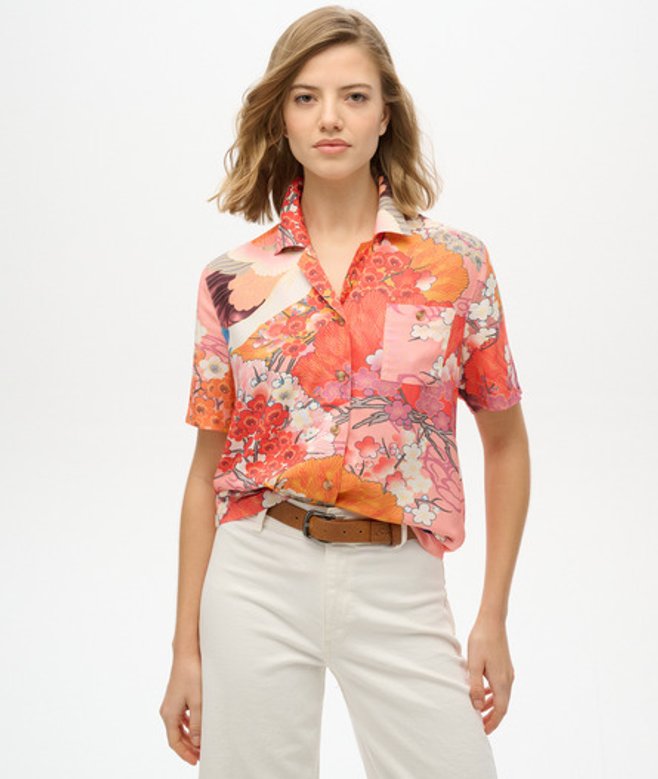 Beach Resort Overhemd Pink Grootte: 40 afbeelding