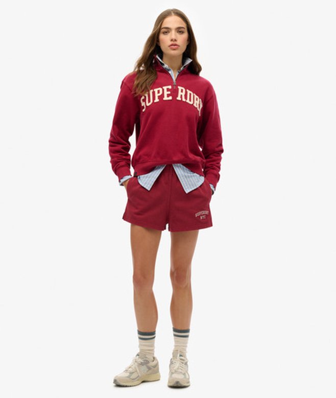 Women's Athletic Essentials Graphic Shorts / Bordeaux - Size: 10 - Superdry - Modalova