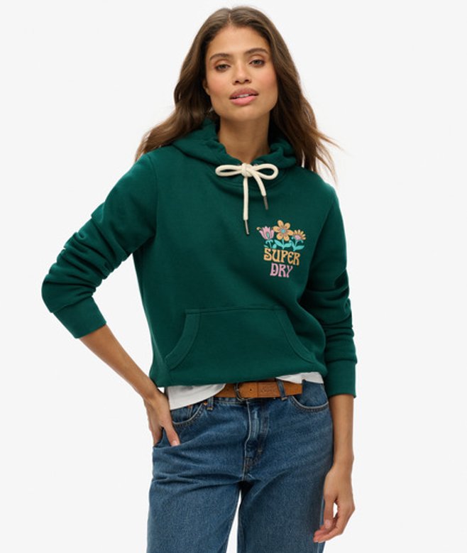 Summer Garden Hoodie Groen Grootte: 40 afbeelding