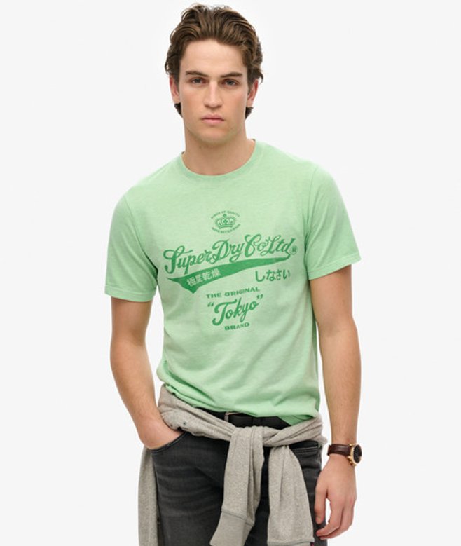 Workwear Washed T-shirt met Relaxte Pasvorm Green Grootte: L afbeelding