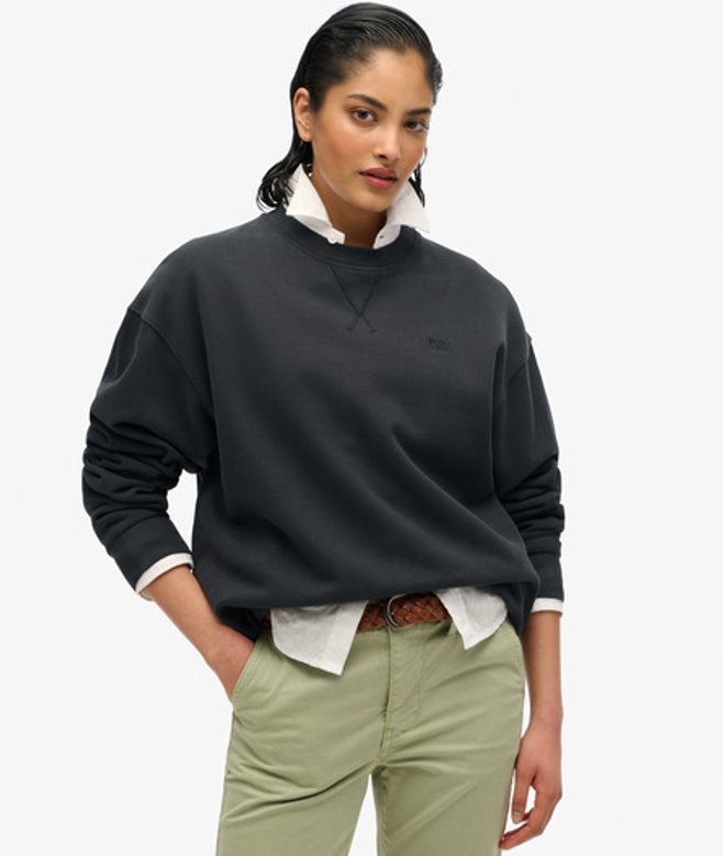 Damen Studios Sweatshirt mit Rundhalsausschnitt - Größe: 36 - Superdry - Modalova