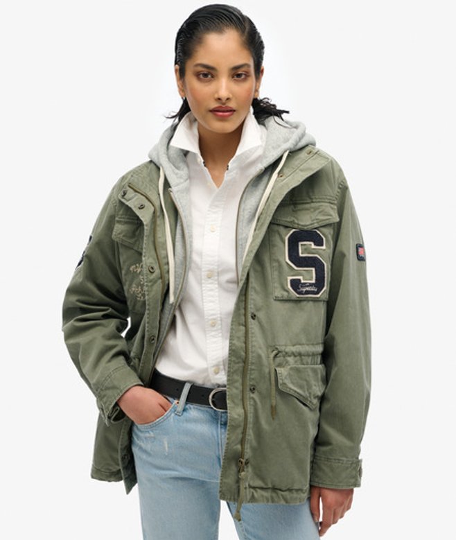 Veste à Capuche Militaire Brodée en Jersey Taille: 36 - Superdry - Modalova