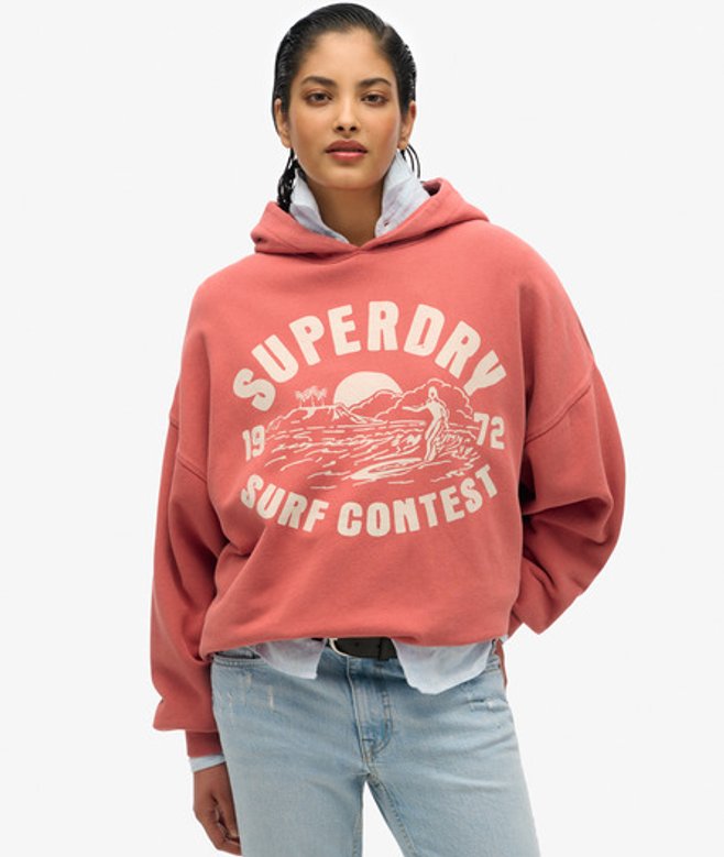 Damen Lo-fi Outdoor Hoodie in Übergröße - Größe: 40 - Superdry - Modalova