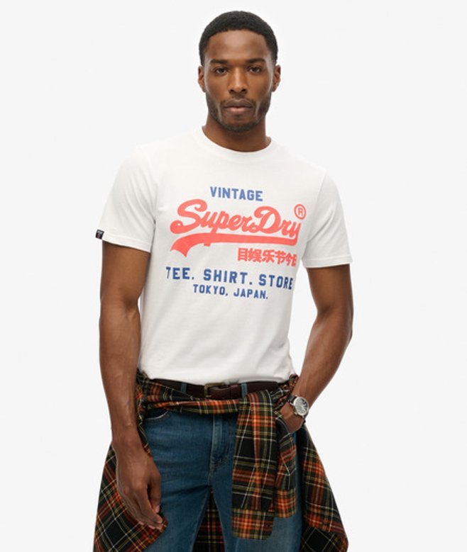 Klassiek Vintage T-shirt Wit Grootte: M afbeelding