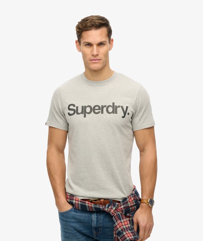 Men's Core Logo T-shirt / Marl - Size: Xxl - Superdry - Modalova