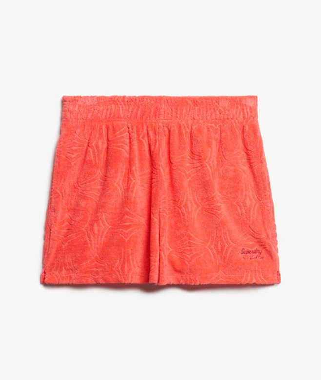 Superdry Women's Country Club Towelling Shorts Coral / Pastelline Coral