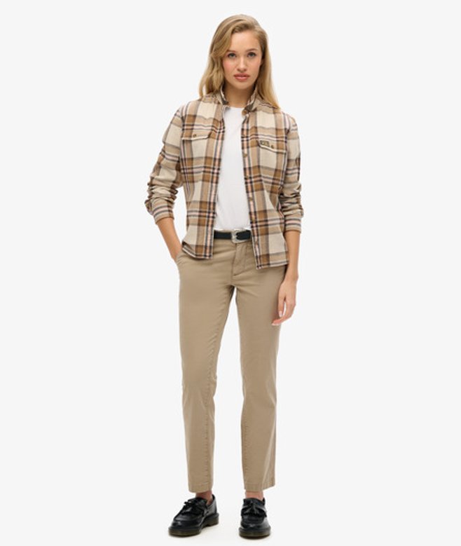 Damen Chinohose mit Mittlerer Leibhöhe - Größe: 28/30 - Superdry - Modalova