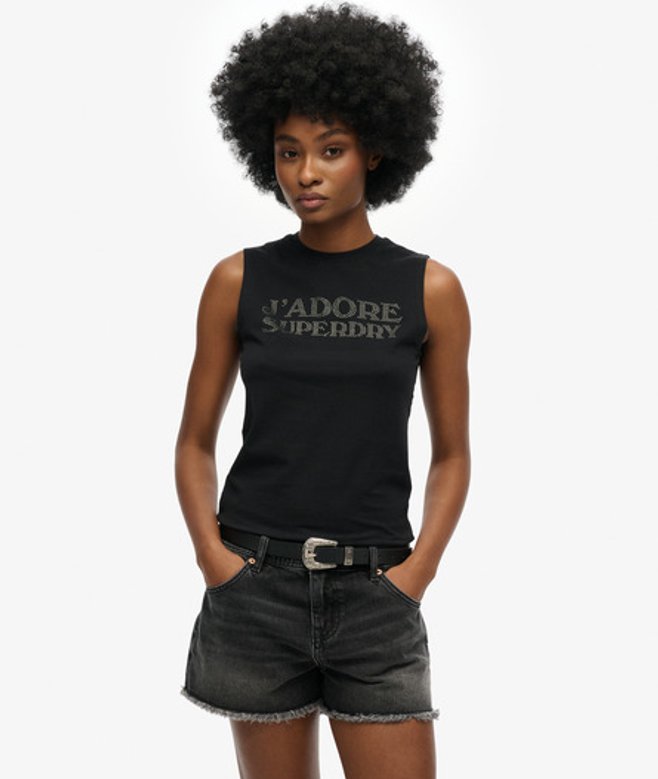 Aansluitende Sport Luxe Tanktop Black Grootte: 44 afbeelding