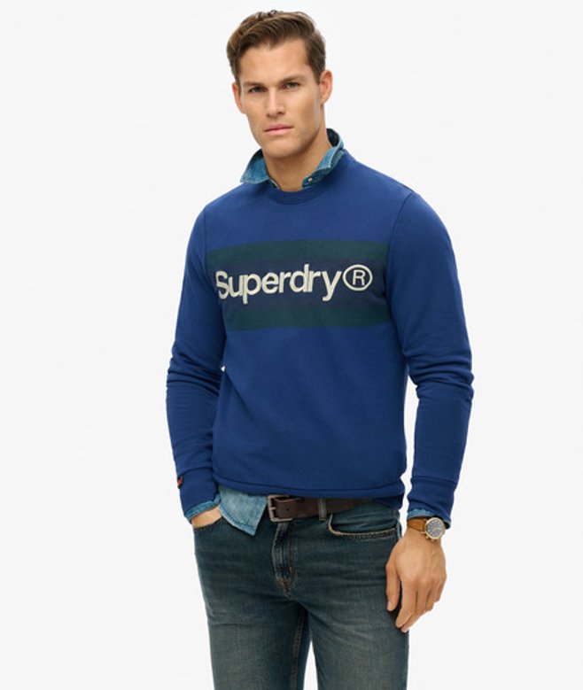 Sweat ras du cou Décontracté à Rayures Core Logo Taille: M - Superdry - Modalova