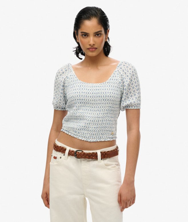 Damen Gesmoktes Oberteil aus Webstoff - Größe: 40 - Superdry - Modalova