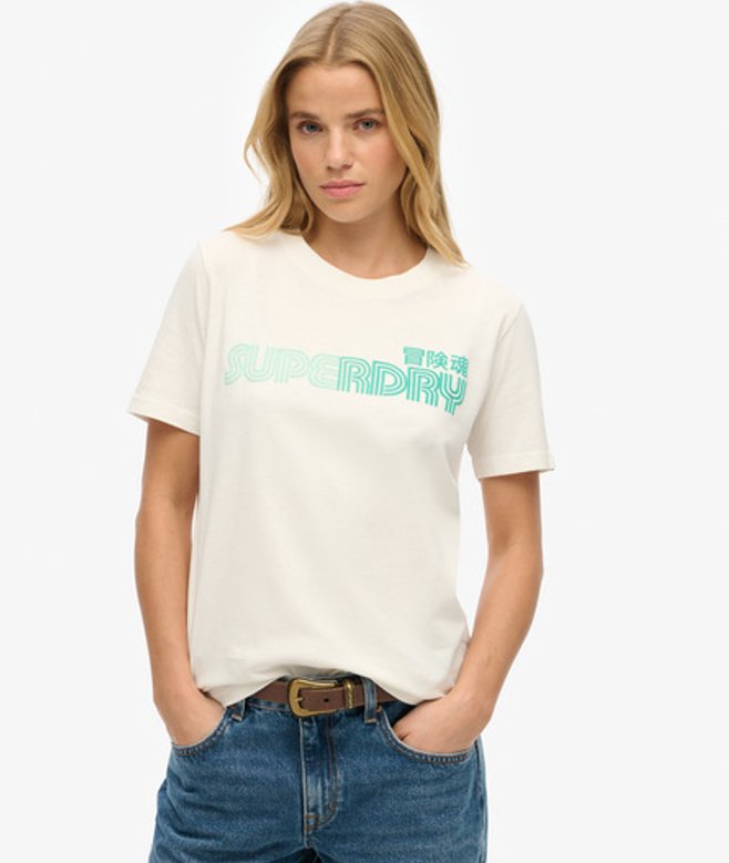 Damen Verblasstes Core T-shirt - Größe: 44 - Superdry - Modalova