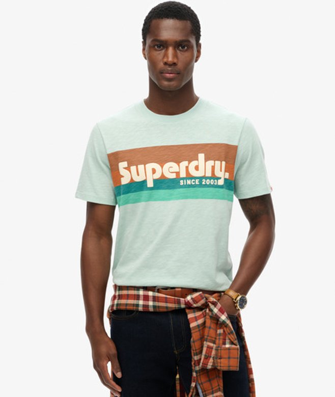 Men's Terrain Logo Stripe Relaxed T-shirt / Harbour Slub - Size: Xxxl - Superdry - Modalova