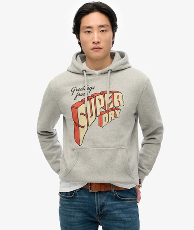 Men's North Cali Hoodie / Marl - Size: XL - Superdry - Modalova