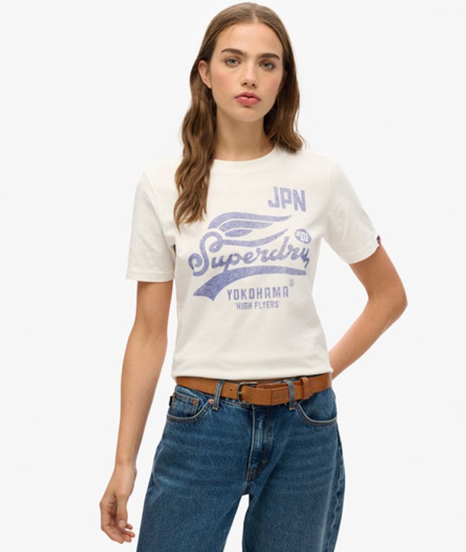 Damen High Flyers T-shirt - Größe: 36 - Superdry - Modalova