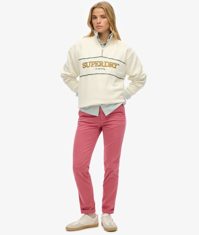 Chino met Halfhoge Taille Roze Grootte: 32/32 afbeelding