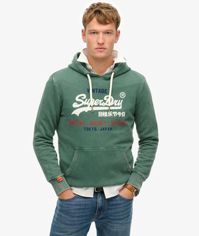 Herren Vintage Logo Cali Relaxed Hoodie - Größe: S - Superdry - Modalova