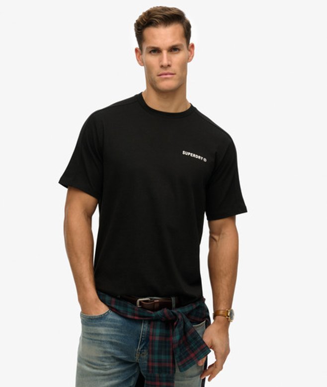 Tech T-shirt met Relaxte Pasvorm Black Grootte: M afbeelding