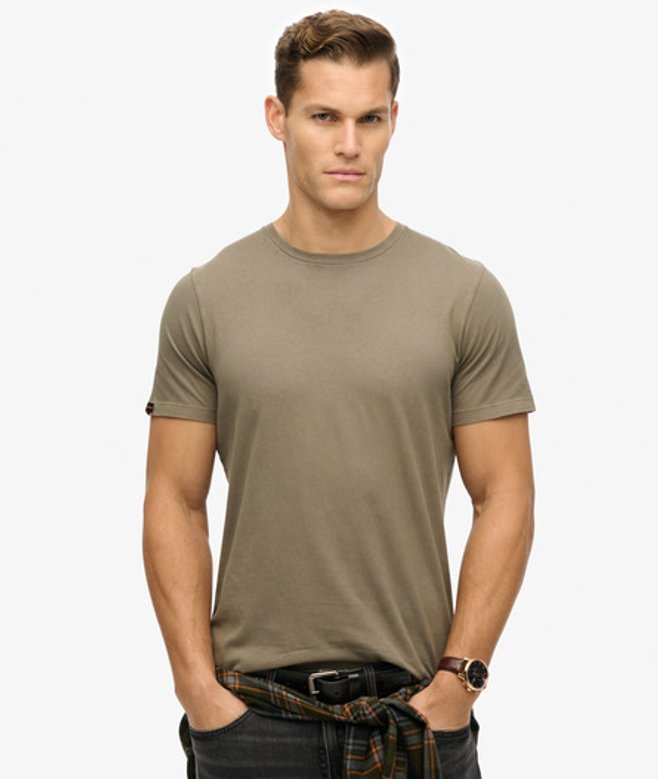 Classic Essential T-shirt Brown Grootte: M afbeelding