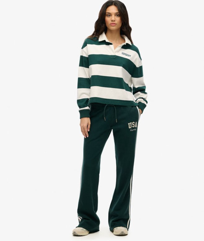 Women's Athletic Essentials Streifenhose mit Schlag - Größe: 42 - Superdry - Modalova