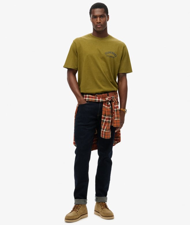 Superdry Men's Neo Trad Tattoo Loose T-shirt Green / Fir Green